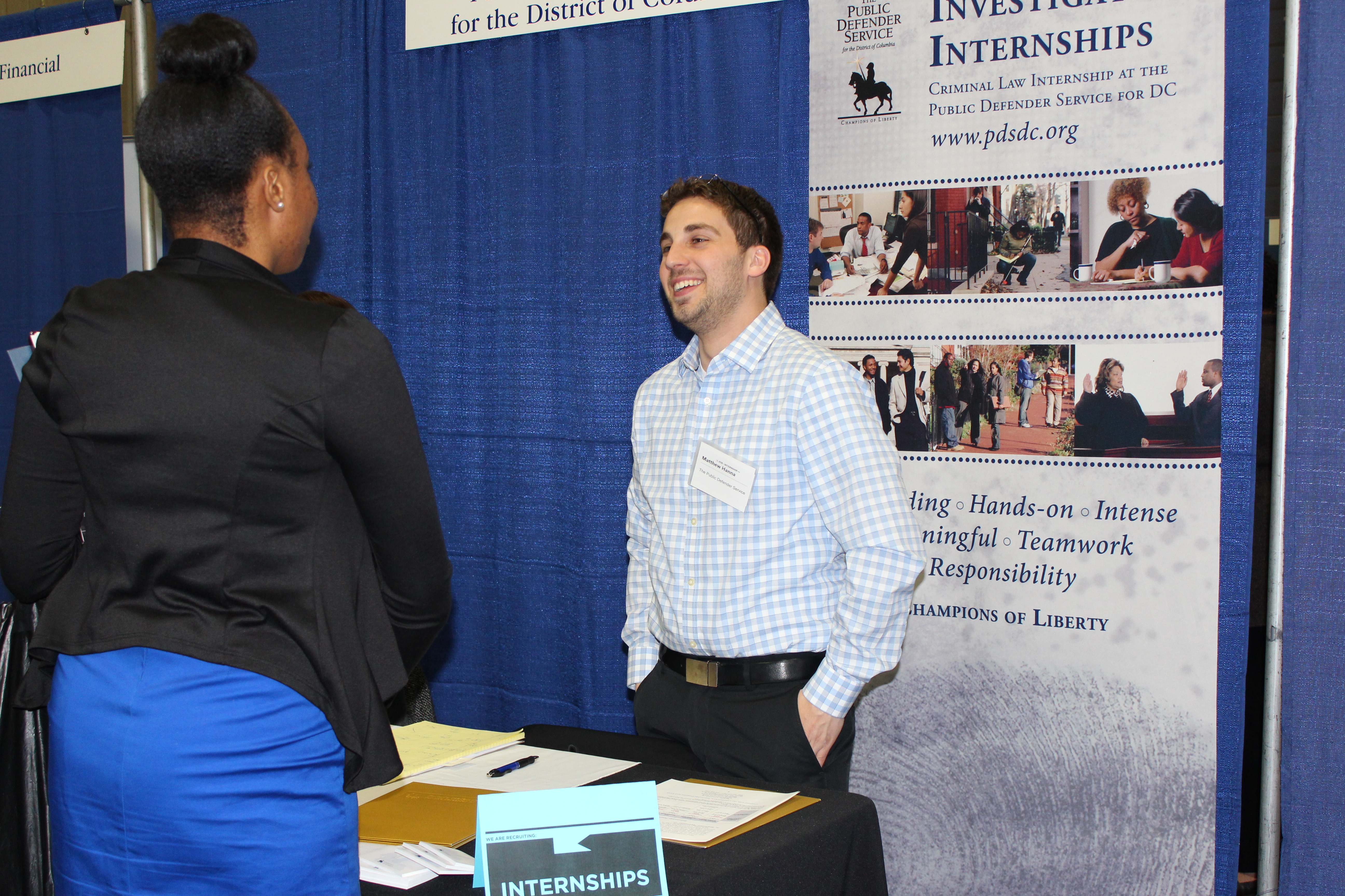 Matthew Hanna at Recruiting Event Matthew Hanna, CLIP Recruiting Manager
