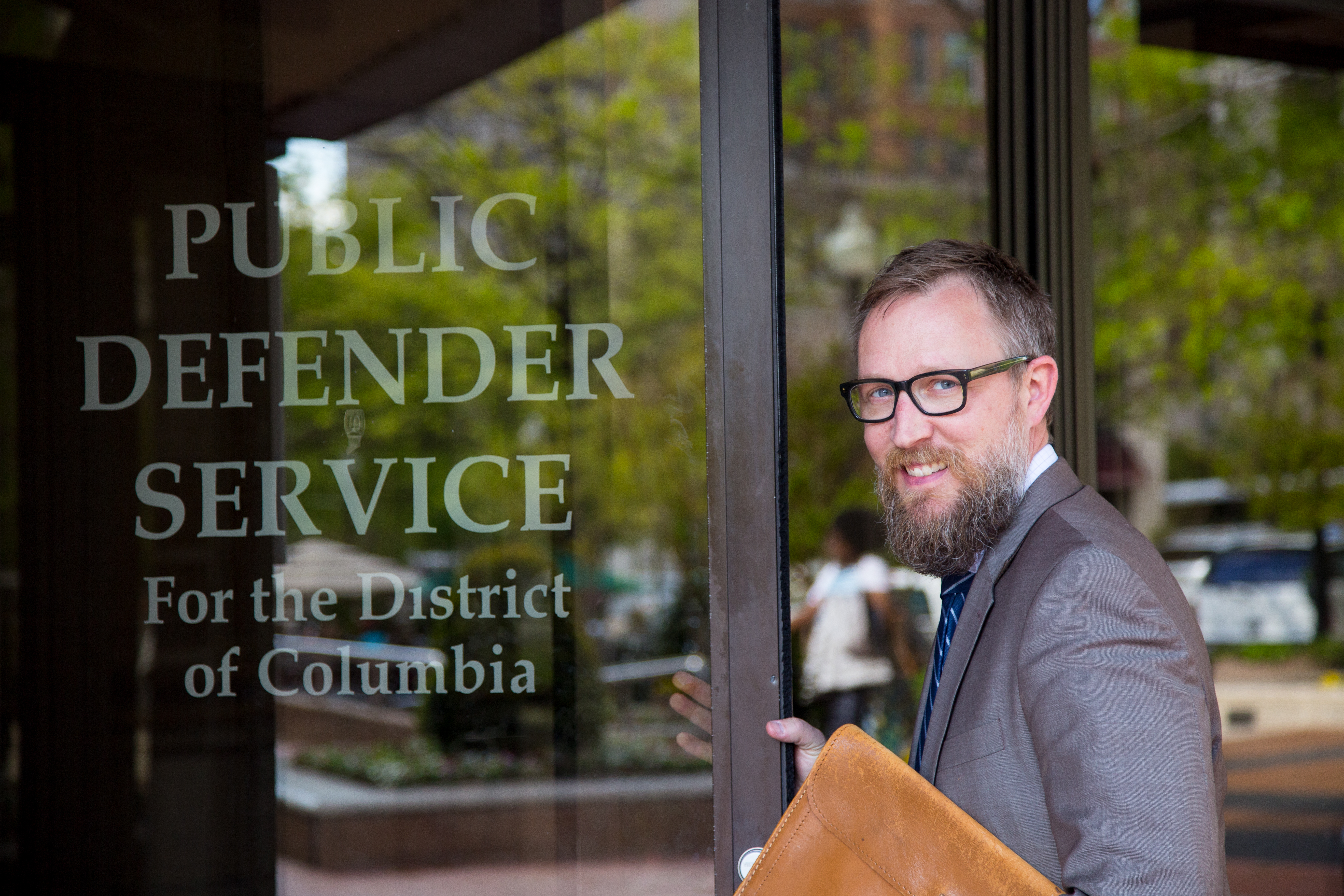 PDS lawyer entering the PDS office building